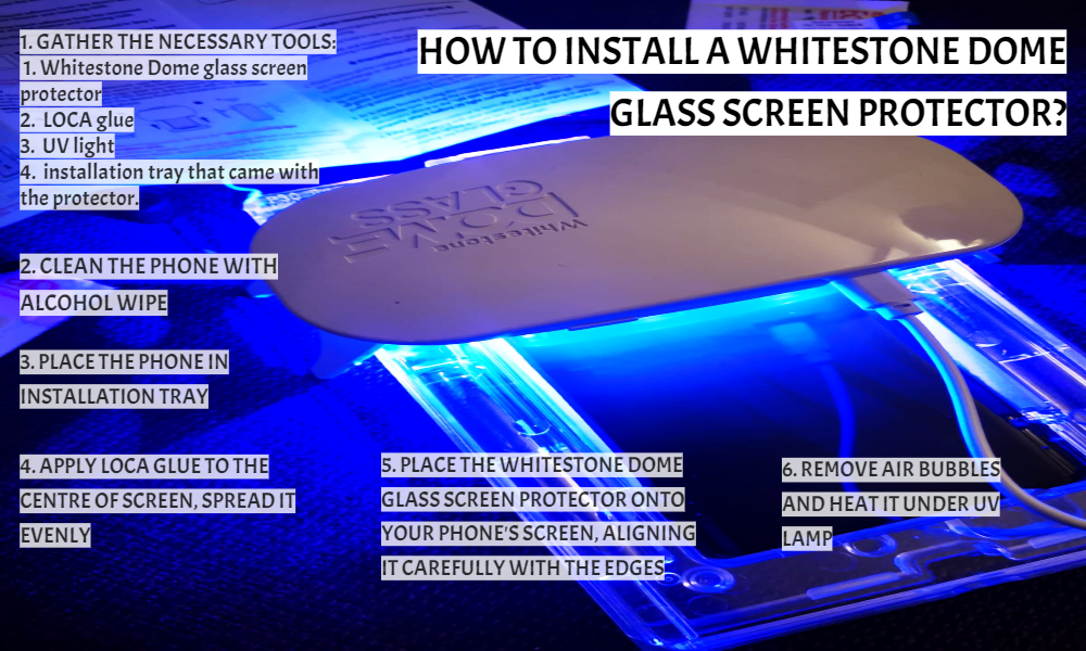 How To Install A Whitestone Dome Glass Screen Protector Steps
