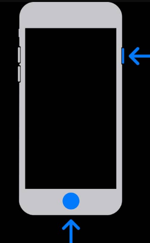 Press the Home button and side button
